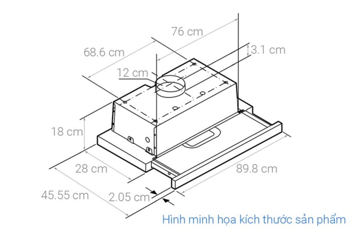 Máy hút mùi âm tủ Bosch DFT93AC50