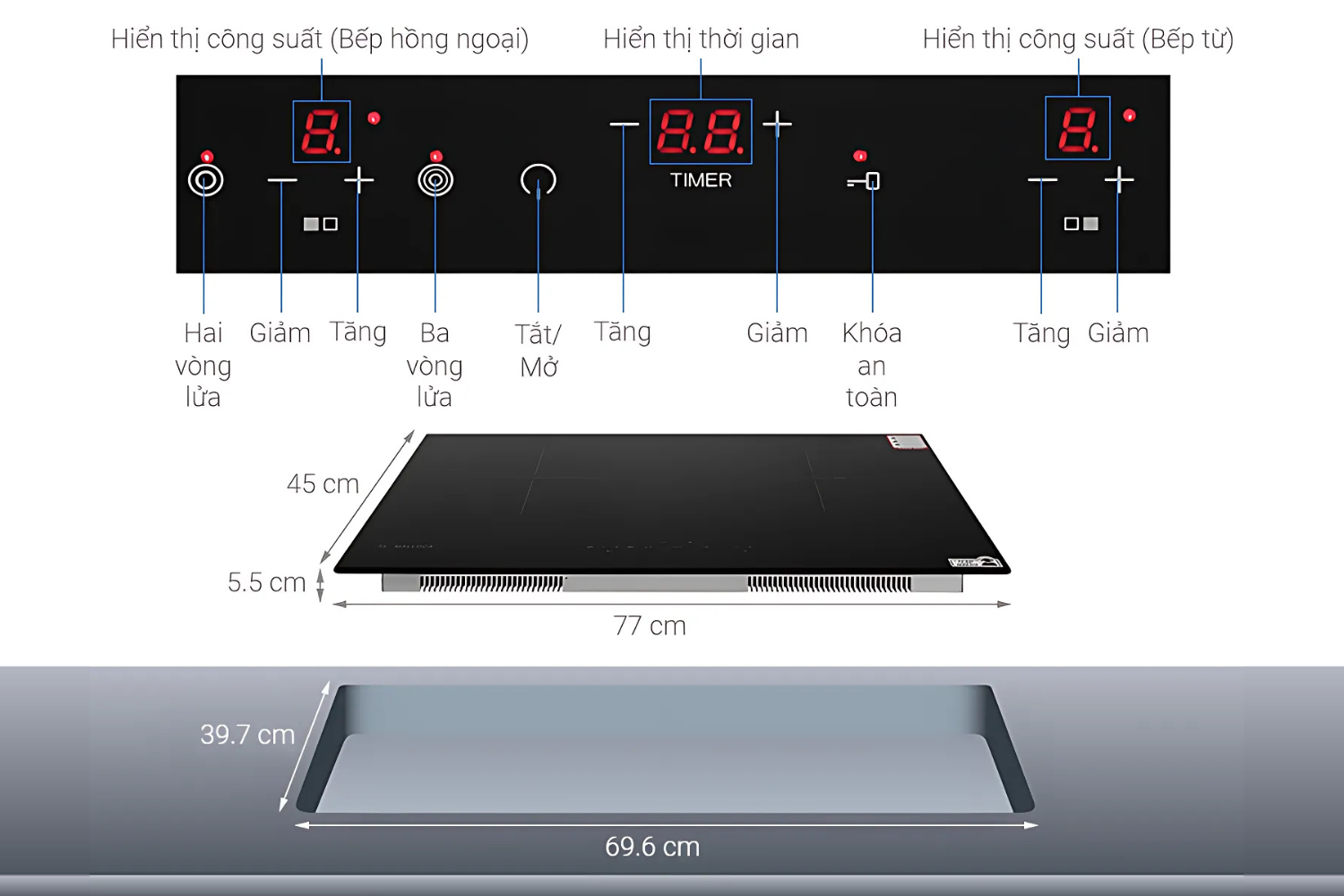 Bếp điện từ Malloca MIR 772