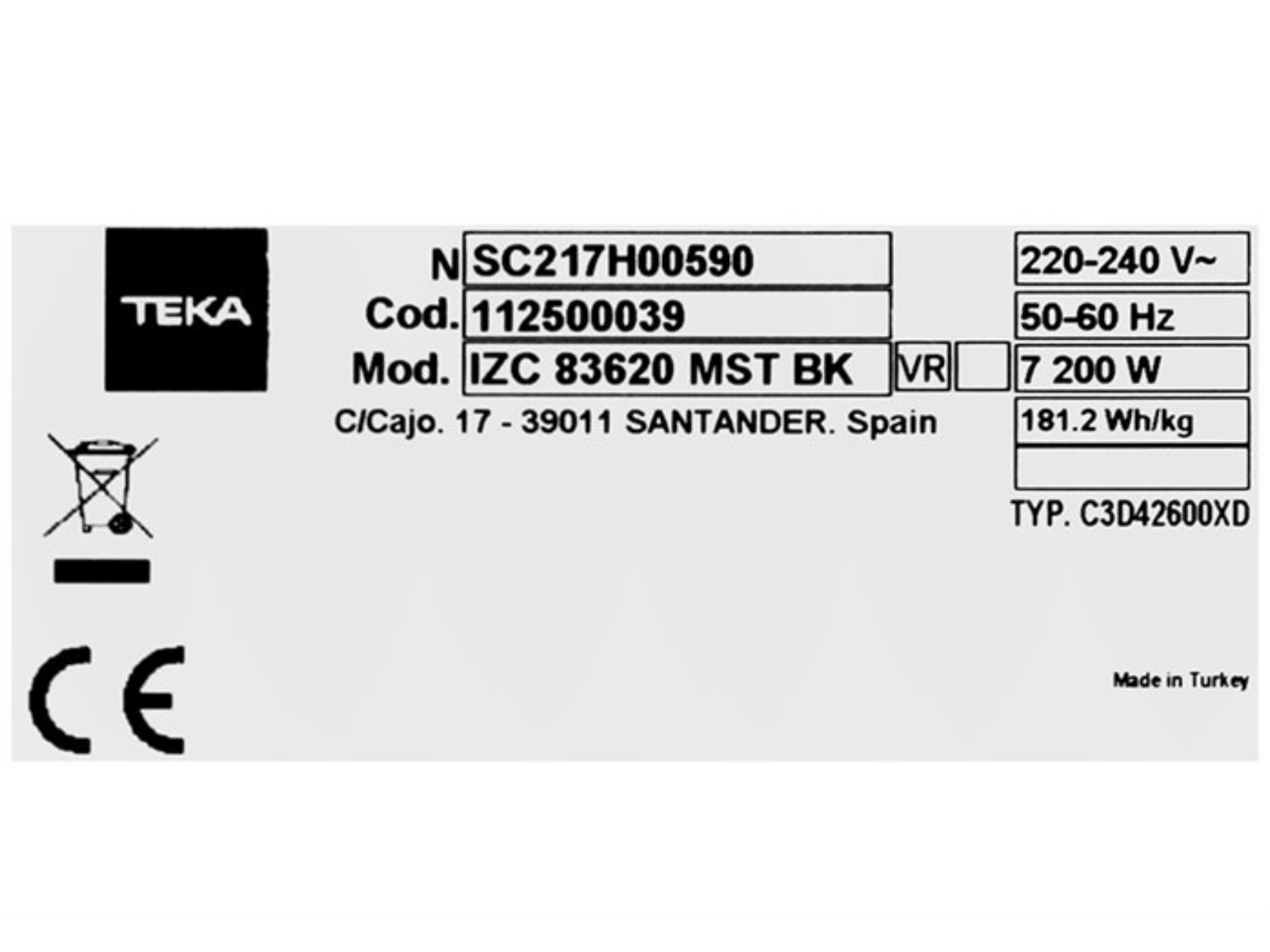 Bếp Từ Teka IZC 83620 MST BK | Lắp Âm 3 Vùng Nấu