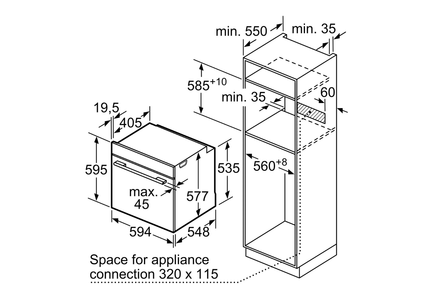 Lò Nướng Bosch HBG675BS1 Serie 8 | Lắp Âm 71 Lít