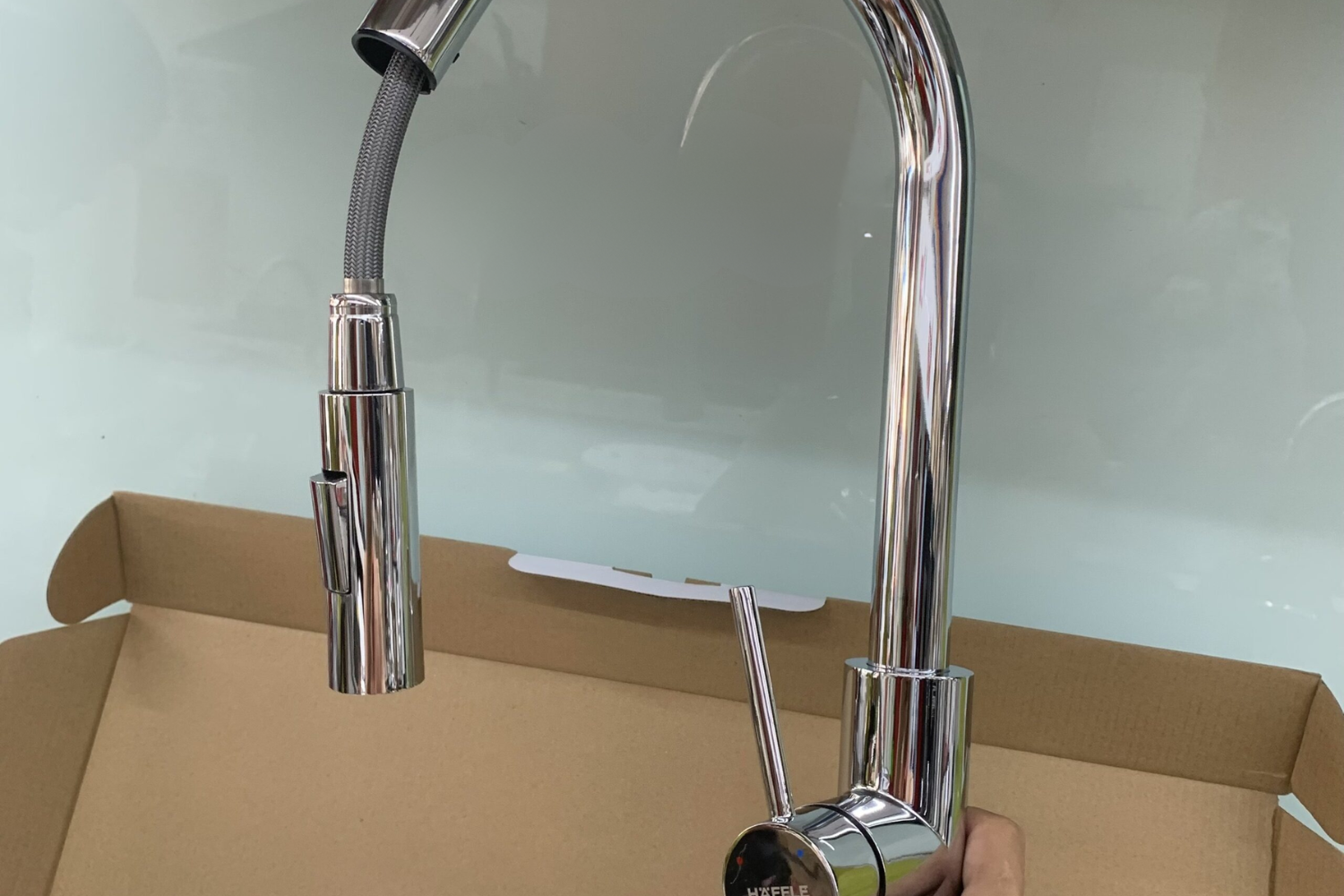 Vòi Rửa Bát Nóng Lạnh Dây Rút Hafele HT21-CH1P287 (577.55.230) | Đồng thau mạ Chrome