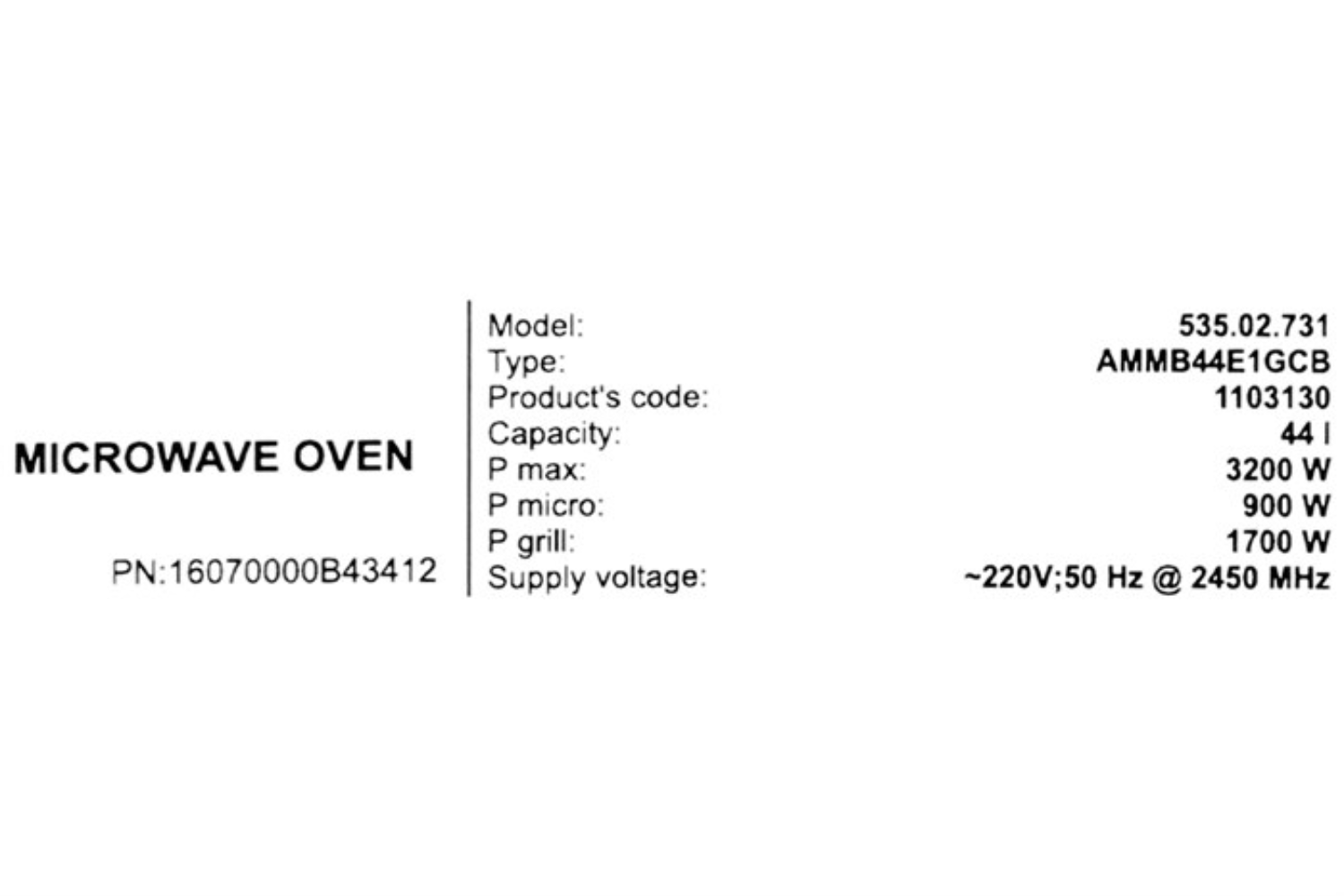 Lò Vi Sóng Có Nướng Hafele HO-KT45B (535.02.731) | Lắp Âm 44 Lít