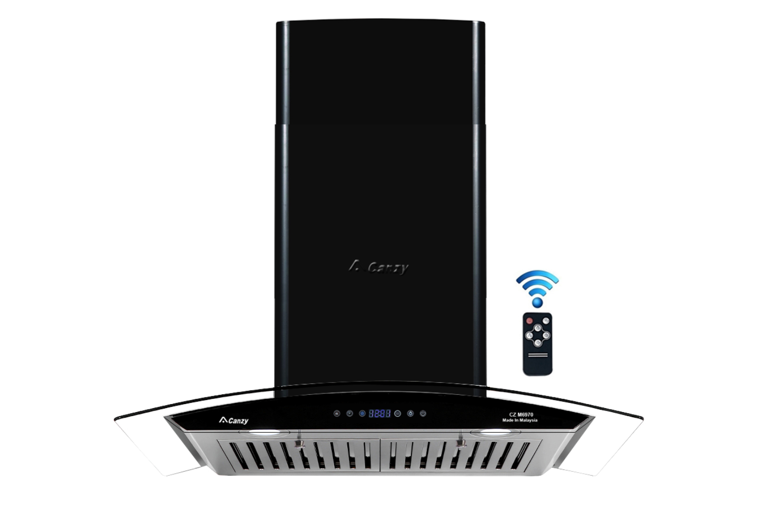 Hút Mùi Áp Tường Kính Cong Canzy CZ M6970