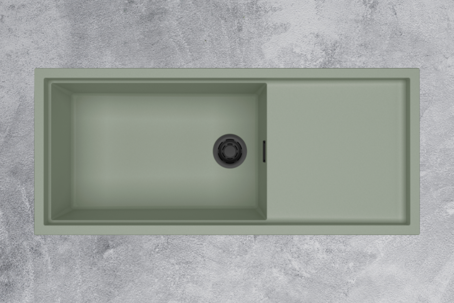 Chậu Rửa Bát 1 Hố Bằng Đá Granite Malloca SENSE K82 | Màu Xanh Sage