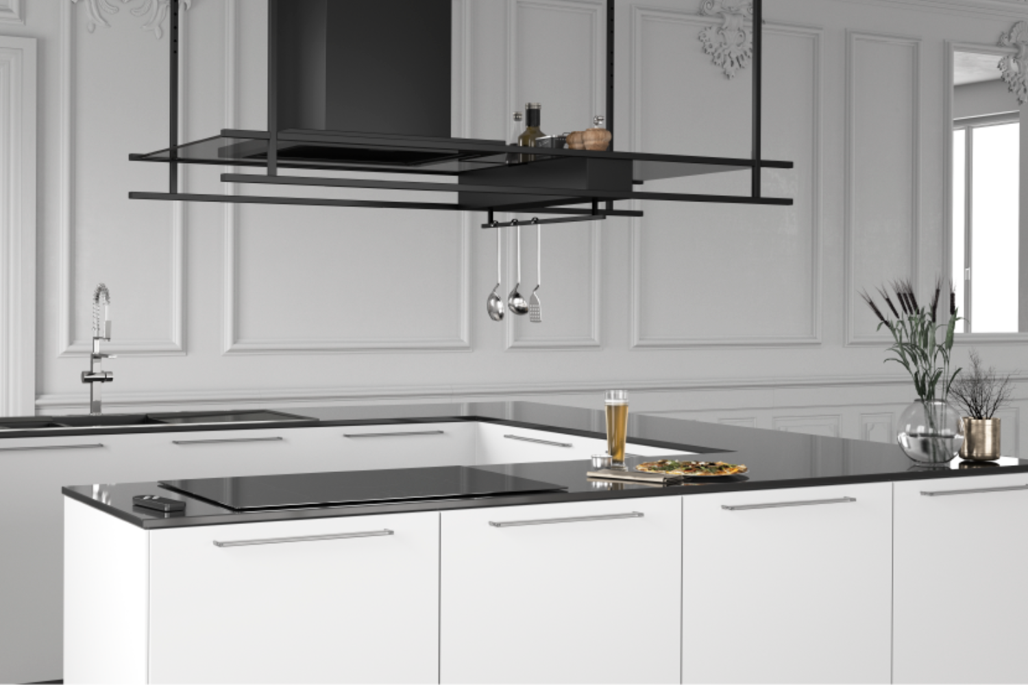 Máy hút mùi đảo Malloca INDUST K140B