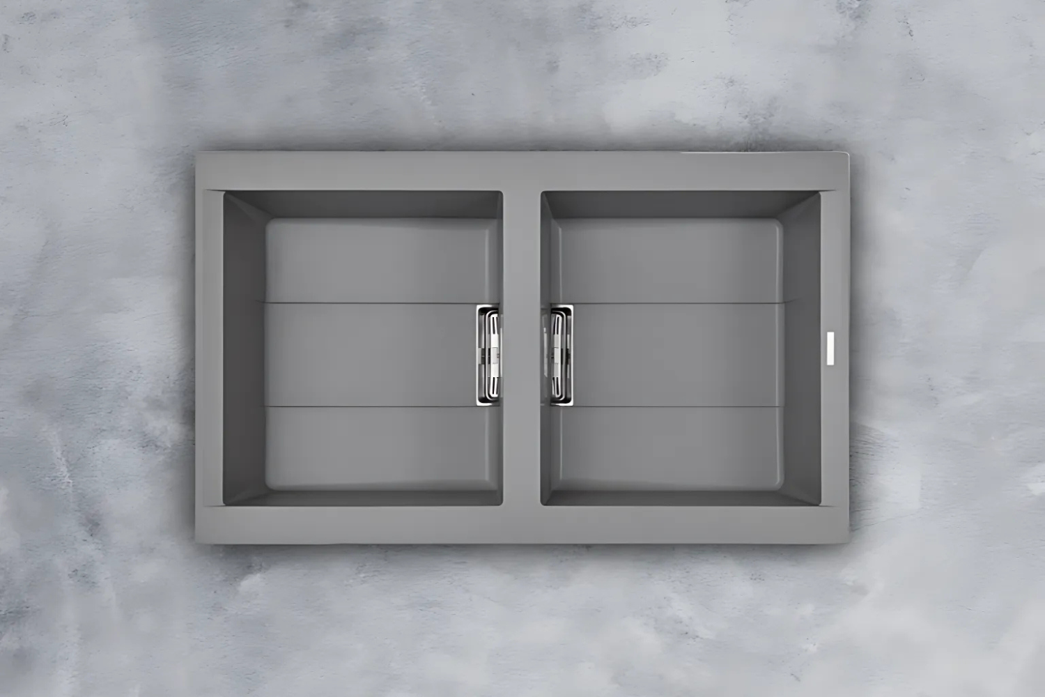 Chậu Rửa Bát 2 Hố Bằng Đá Granite Malloca SMART K-450 | Màu Xám