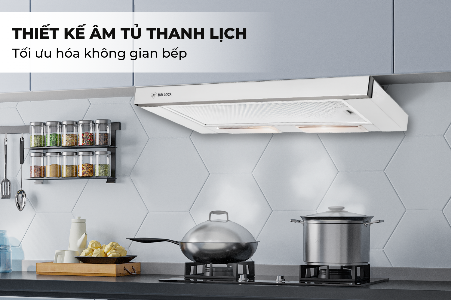 Máy hút mùi âm tủ Malloca K1506 | 60 cm