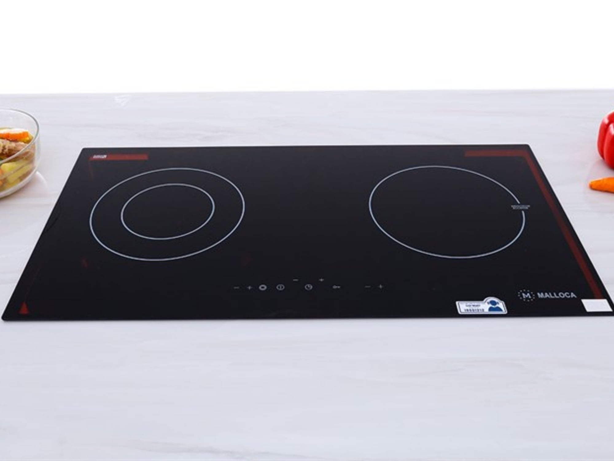 Bếp Điện Từ Đôi Malloca MH-02IR -  Bếp Âm  02 Vùng Nấu
