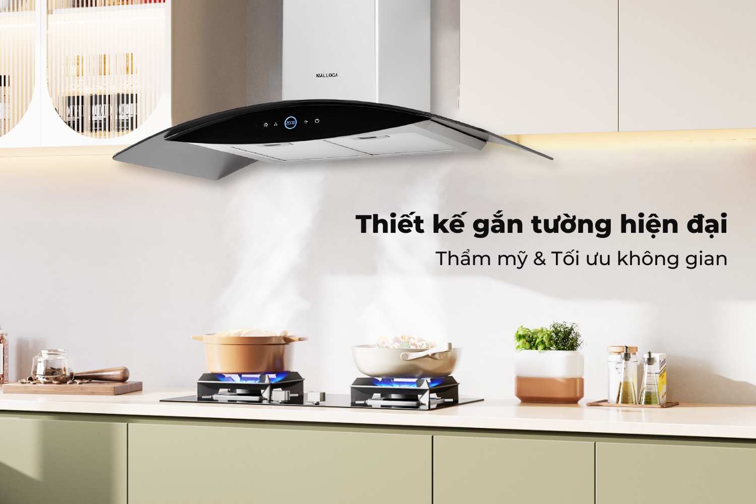 Máy hút mùi áp tường Malloca MC 9018HS