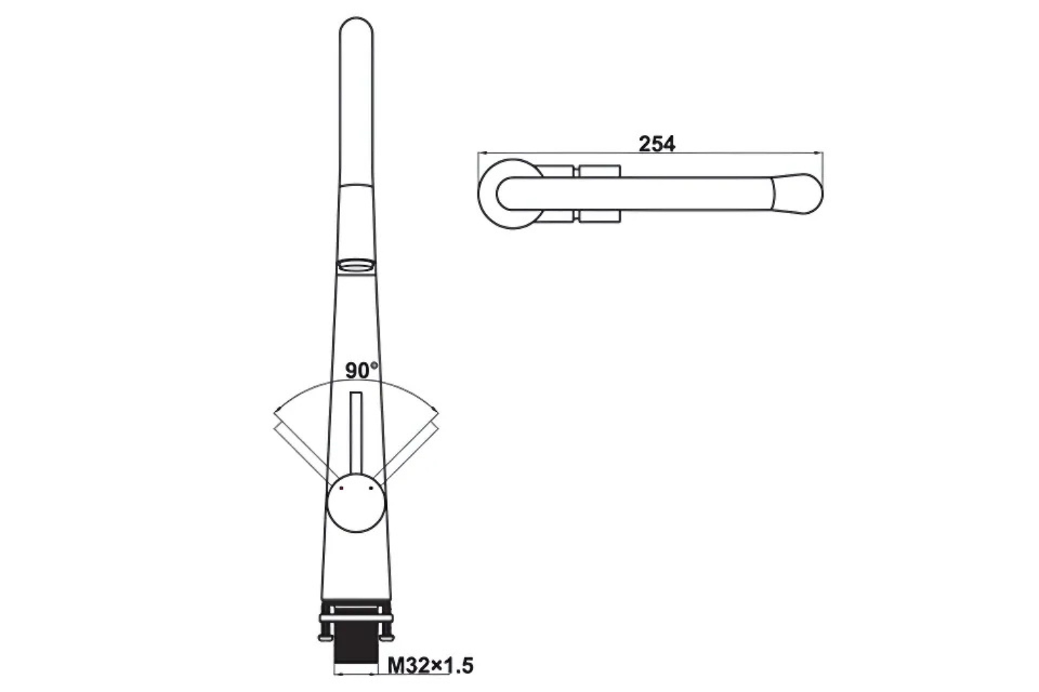 Vòi Rửa Bát Nóng Lạnh Dây Rút Hafele HT21-CH1P287 (577.55.230) | Đồng thau mạ Chrome