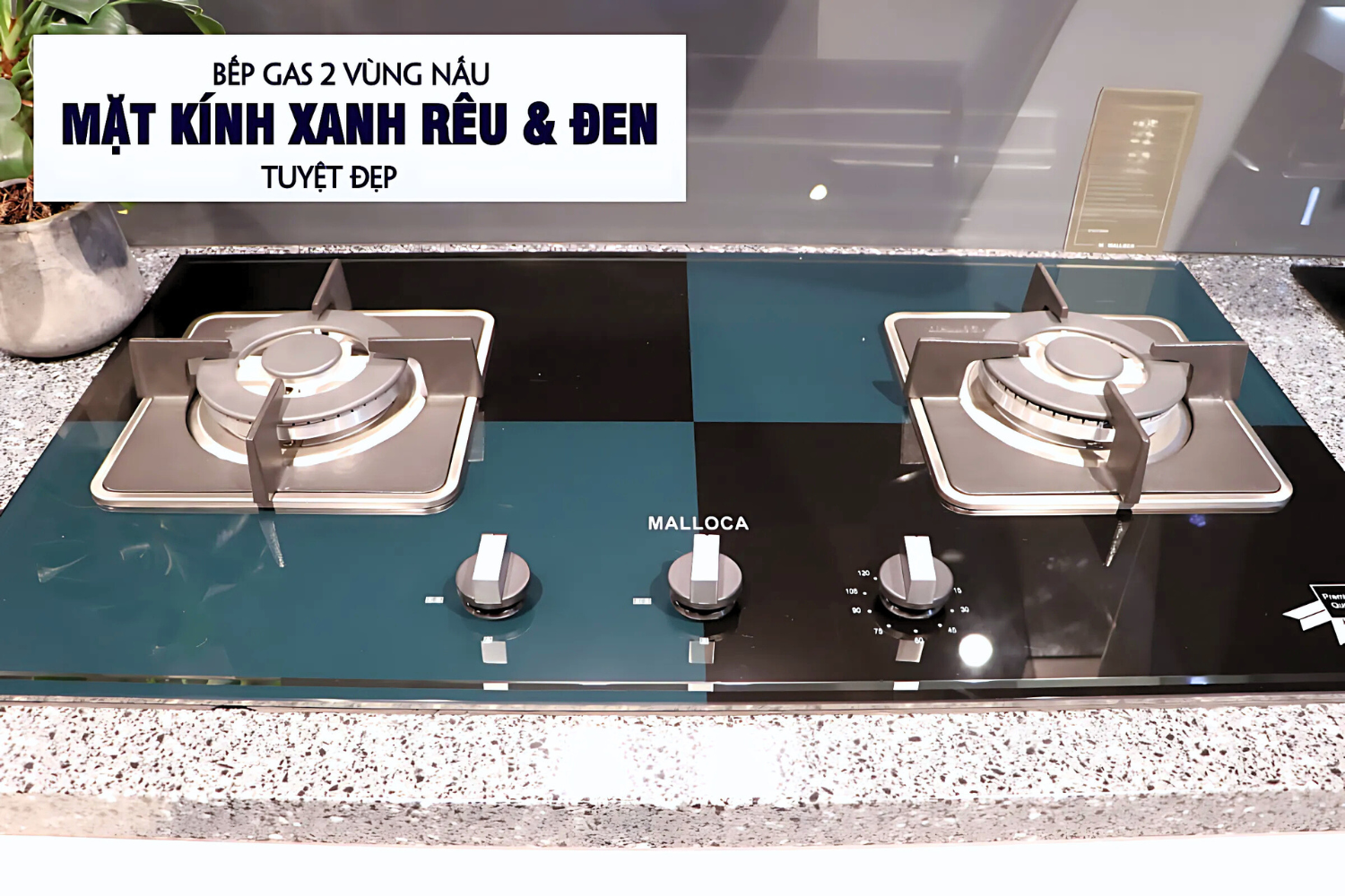 Bếp Gas Đôi Malloca AS 9402BG - Bếp Âm 02 Vùng Nấu