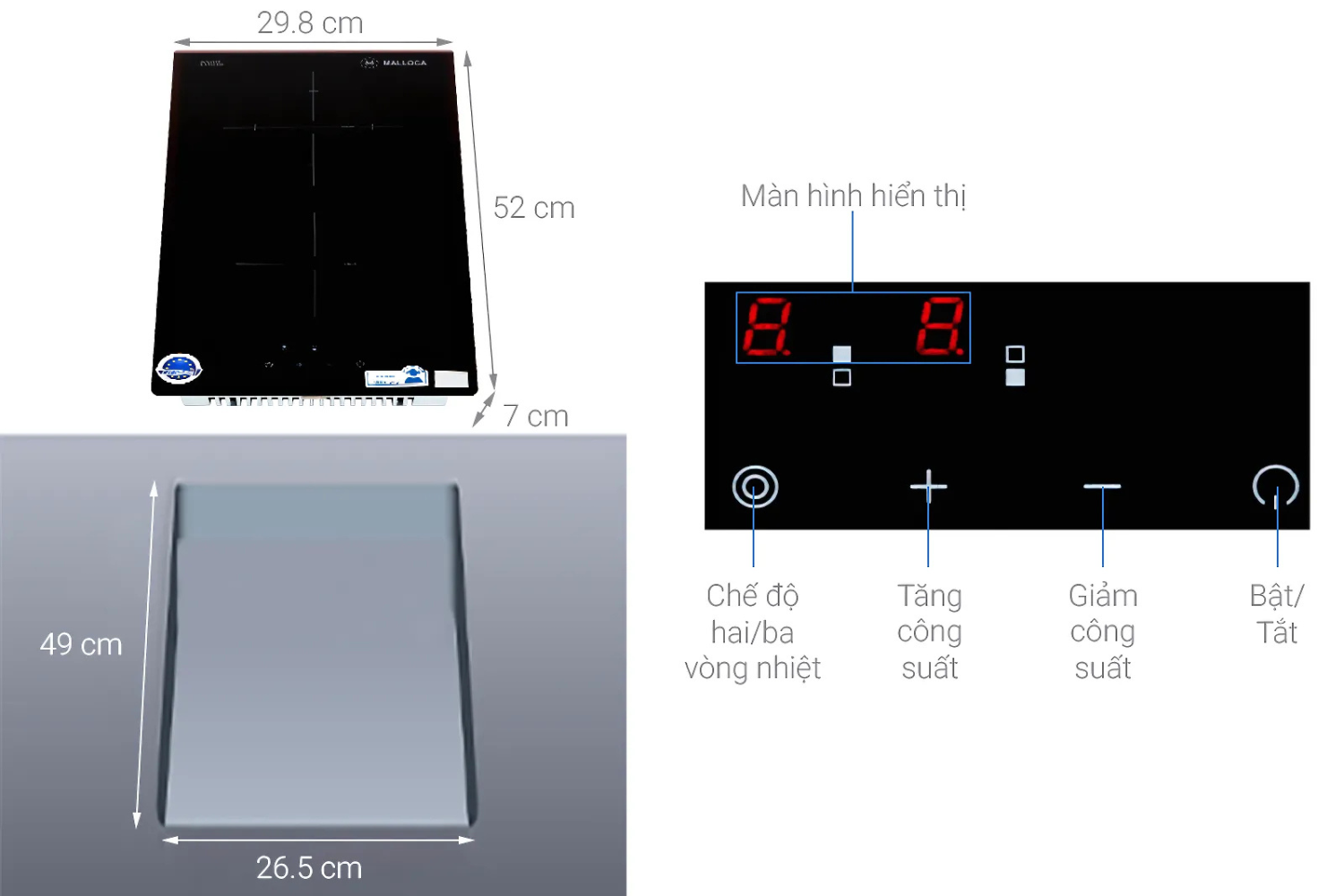 Bếp điện đôi Malloca MDR 302