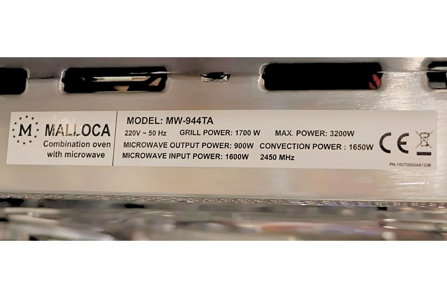 Lò Nướng Vi Sóng Malloca MW-944TA | Lắp Âm 44 Lít