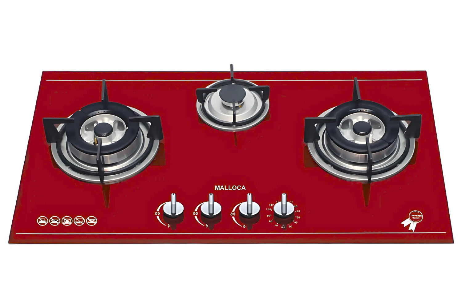 Bếp Gas Malloca AS 930R - Bếp Âm 03 Vùng Nấu