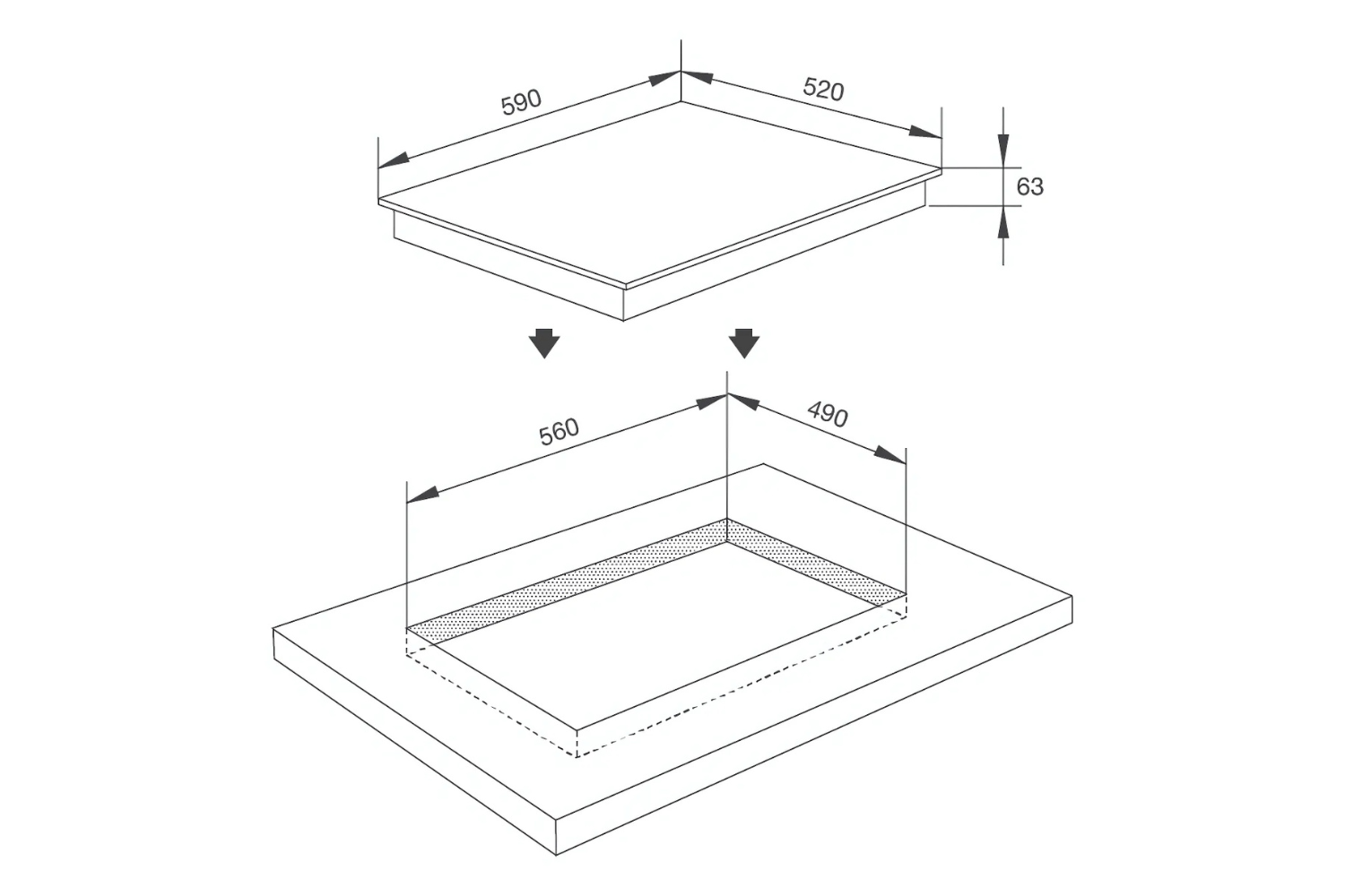 Bếp từ Malloca MI 594 LINEAR