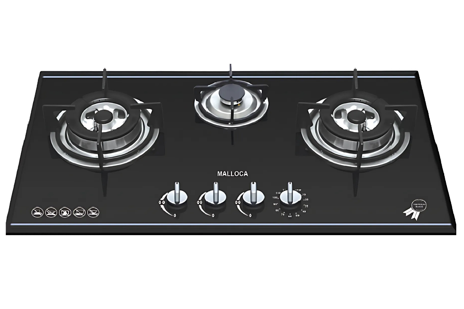 Bếp Gas Malloca AS 930B - Bếp Âm 03 Vùng Nấu