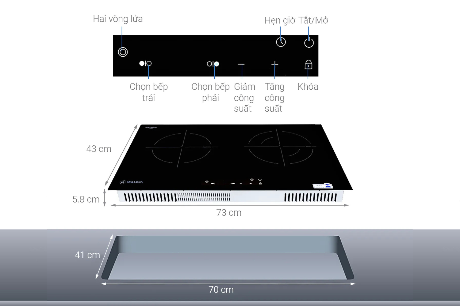 Bếp điện từ Malloca MH-7311 IR