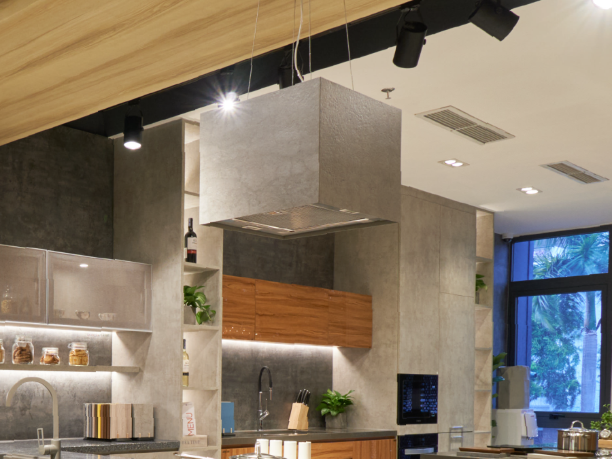 Máy hút mùi đảo Malloca CONCRETE K-400