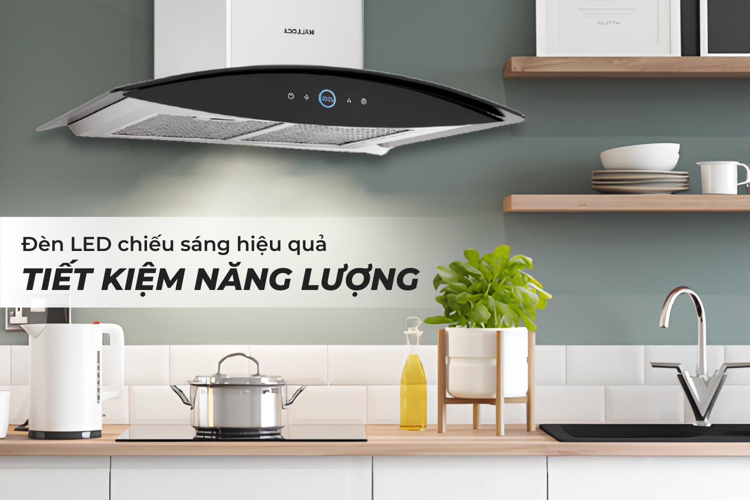 Máy hút mùi áp tường Malloca MC 7018HS