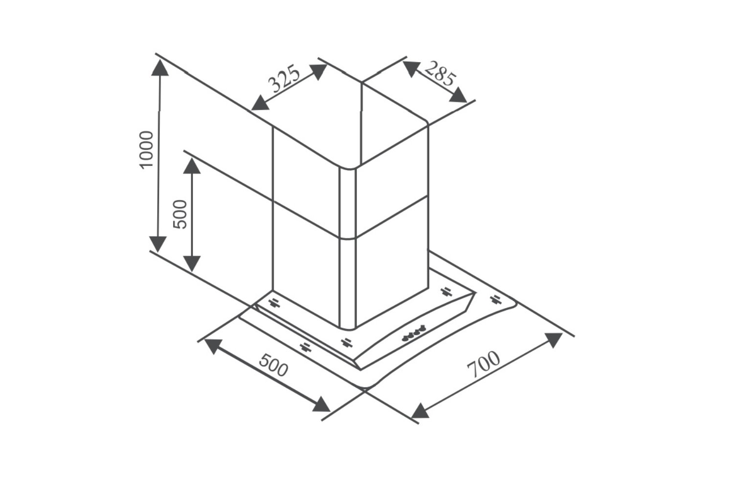Máy Hút Mùi Áp Tường Kính Cong Canzy CZ M6770