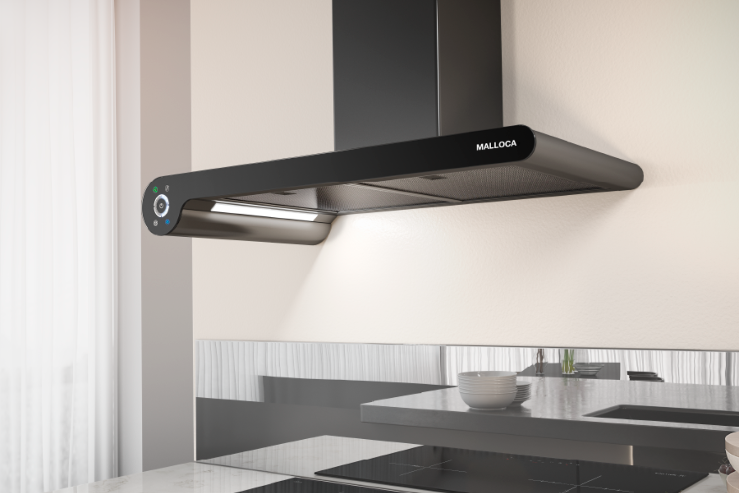 Máy hút mùi áp tường Malloca CIRCLE F-188