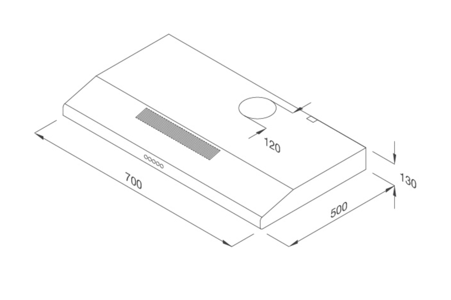 Máy hút mùi âm tủ Malloca H365.7