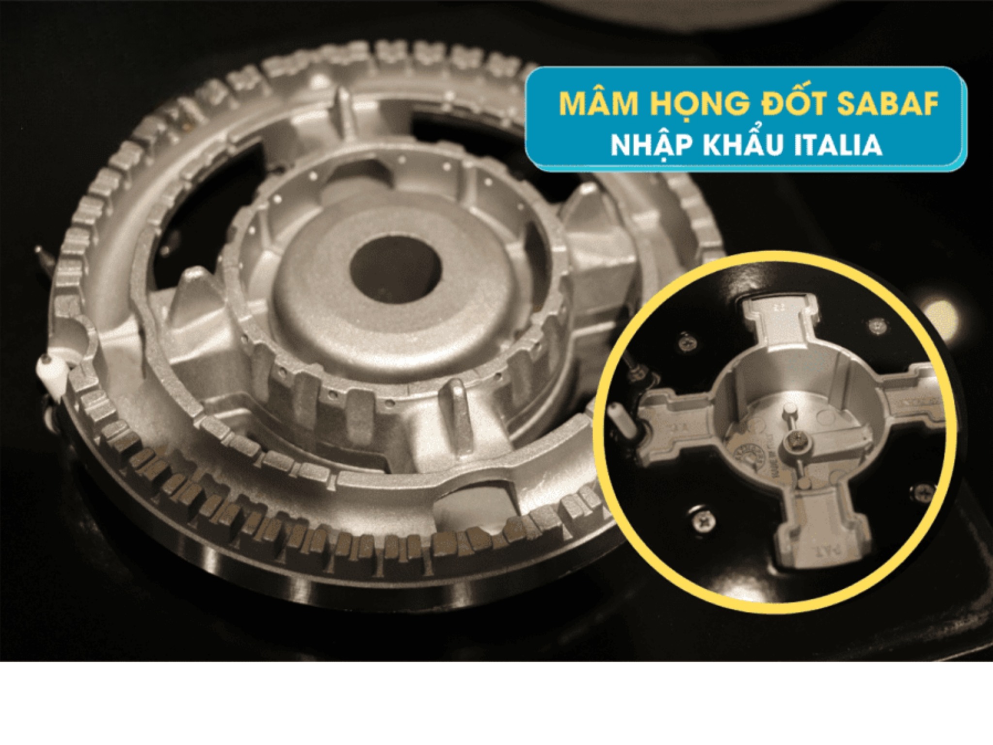 Bếp Gas Đôi Malloca AS 9502B (Màu Đen) - Bếp Lắp Âm 02 Vùng Nấu