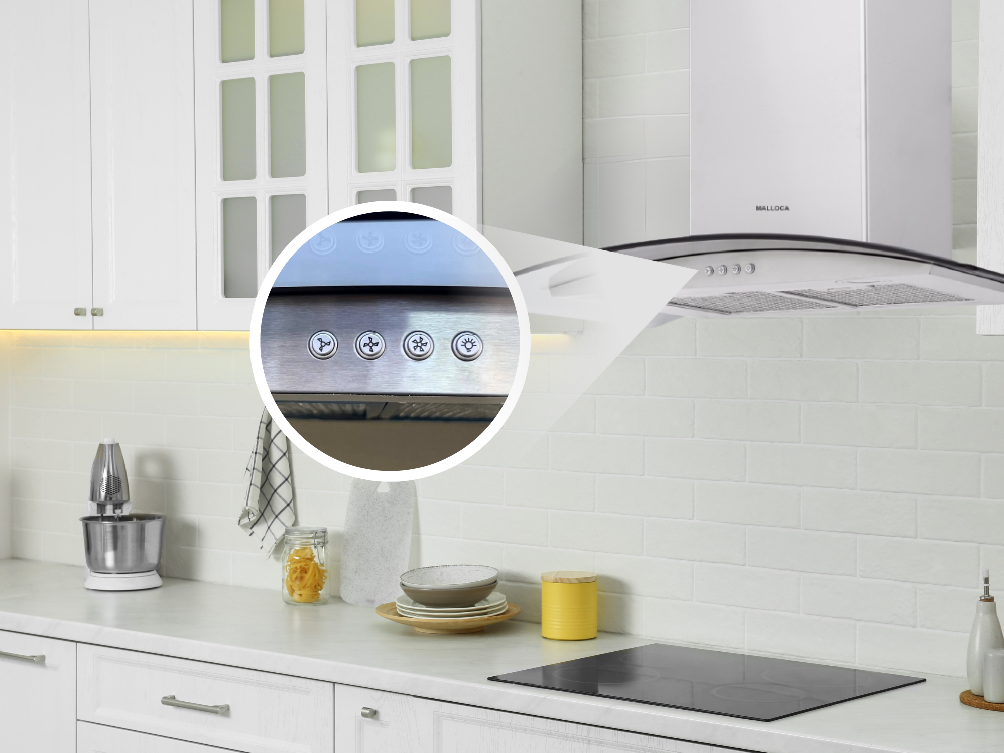 Máy hút mùi áp tường Malloca MC 750E