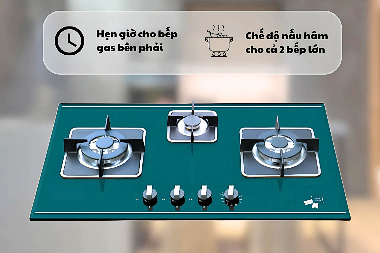 Bếp Gas Malloca AS 9403G - Bếp Âm 03 Vùng Nấu