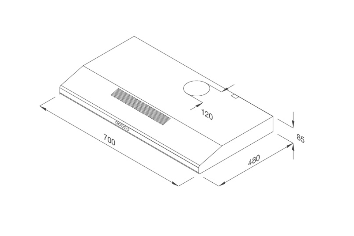 Máy hút mùi âm tủ Classic Malloca H107