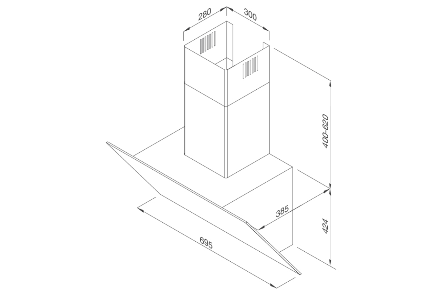 Máy hút mùi áp tường Malloca MC 7086HS