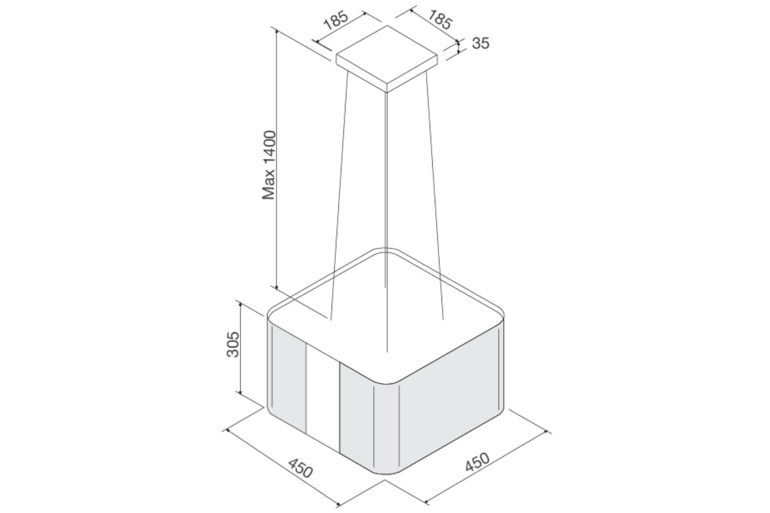 Máy hút khói, khử mùi CUBE F-181