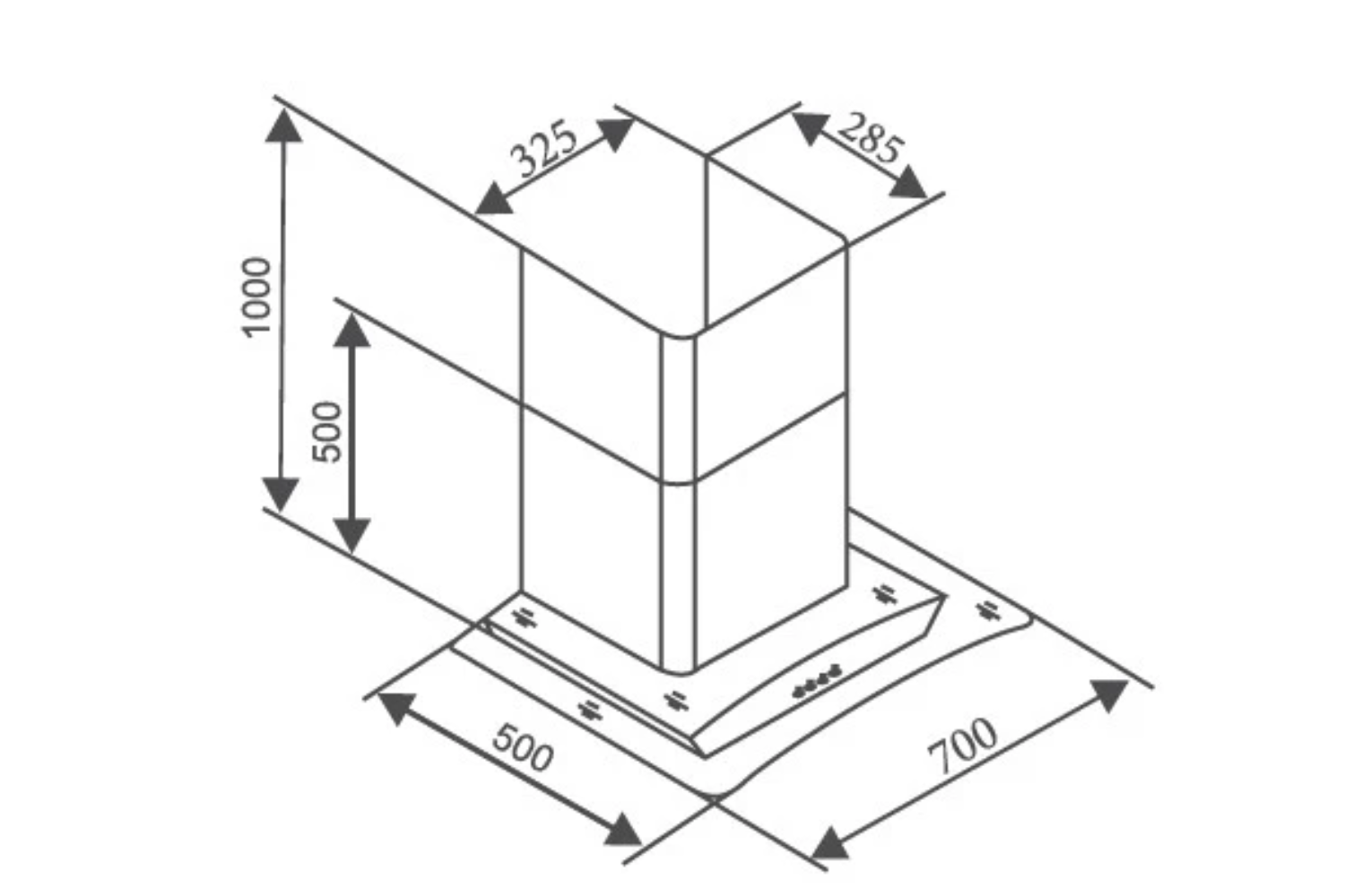 Hút Mùi Áp Tường Kính Cong Canzy CZ M6990
