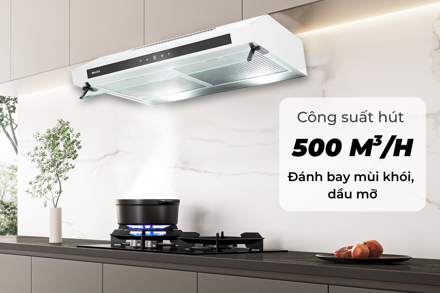 Máy hút mùi âm tủ Malloca H342.6 TC