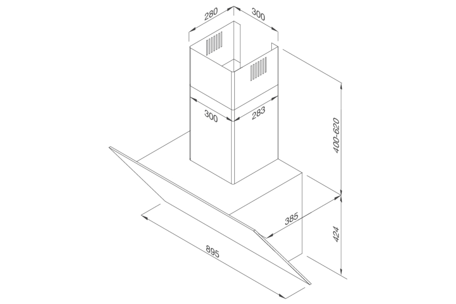 Máy hút mùi áp tường Malloca MC 9086HS