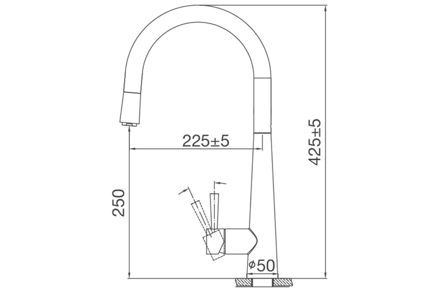 Vòi Rửa Bát Nóng Lạnh Dây Rút Malloca K095-SS | Inox 304