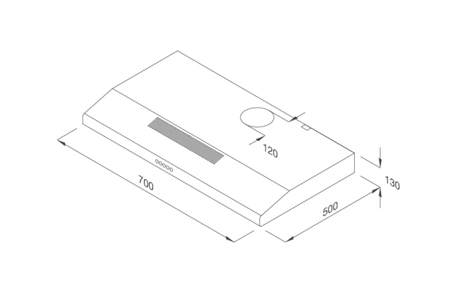 Máy hút mùi âm tủ Malloca H365.7B