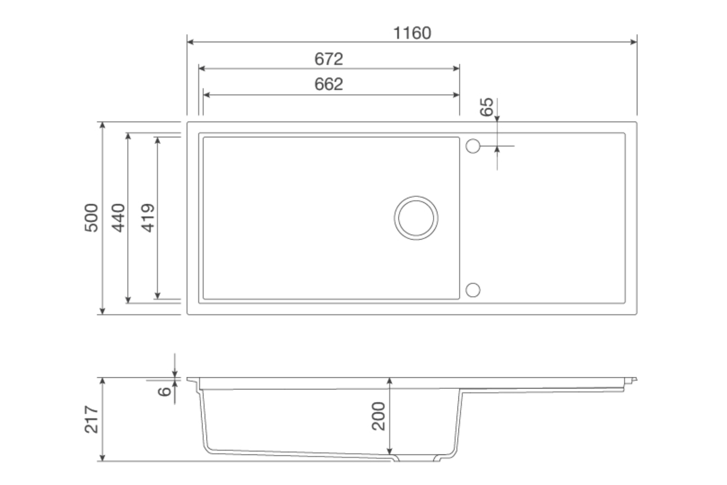 Chậu Rửa Bát 1 Hố Bằng Đá Granite Malloca SENSE K82 | Màu Xanh Sage