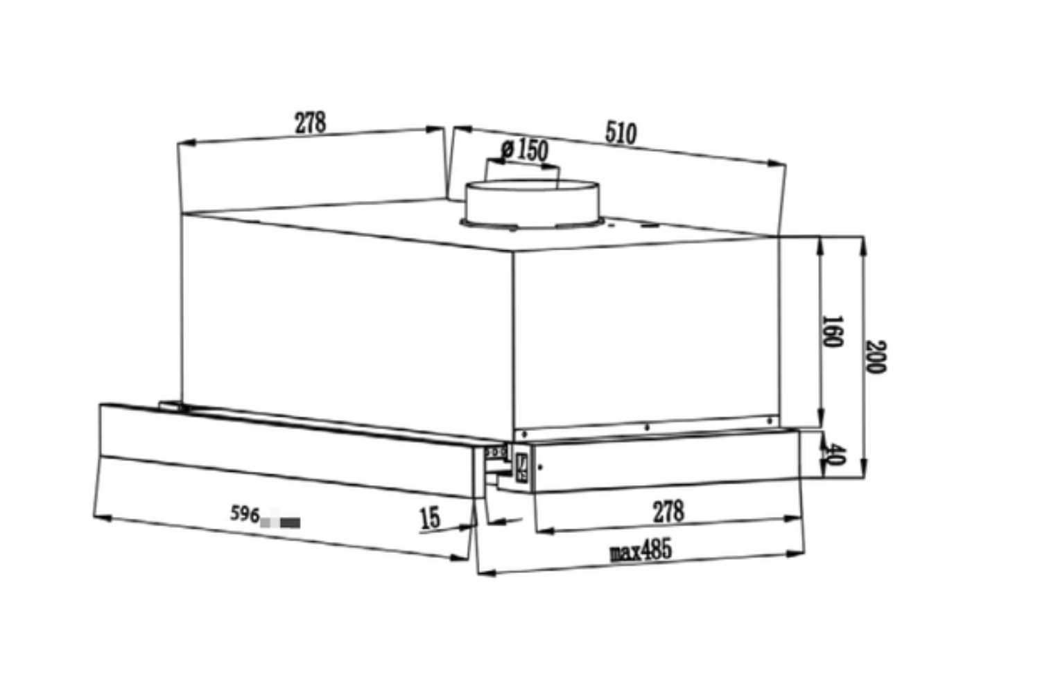Hút Mùi Âm Tủ Canzy CZ-600GH