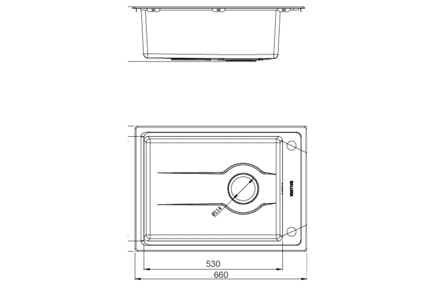 Chậu Rửa Bát 1 Hố Inox 304 Malloca MS 5066W