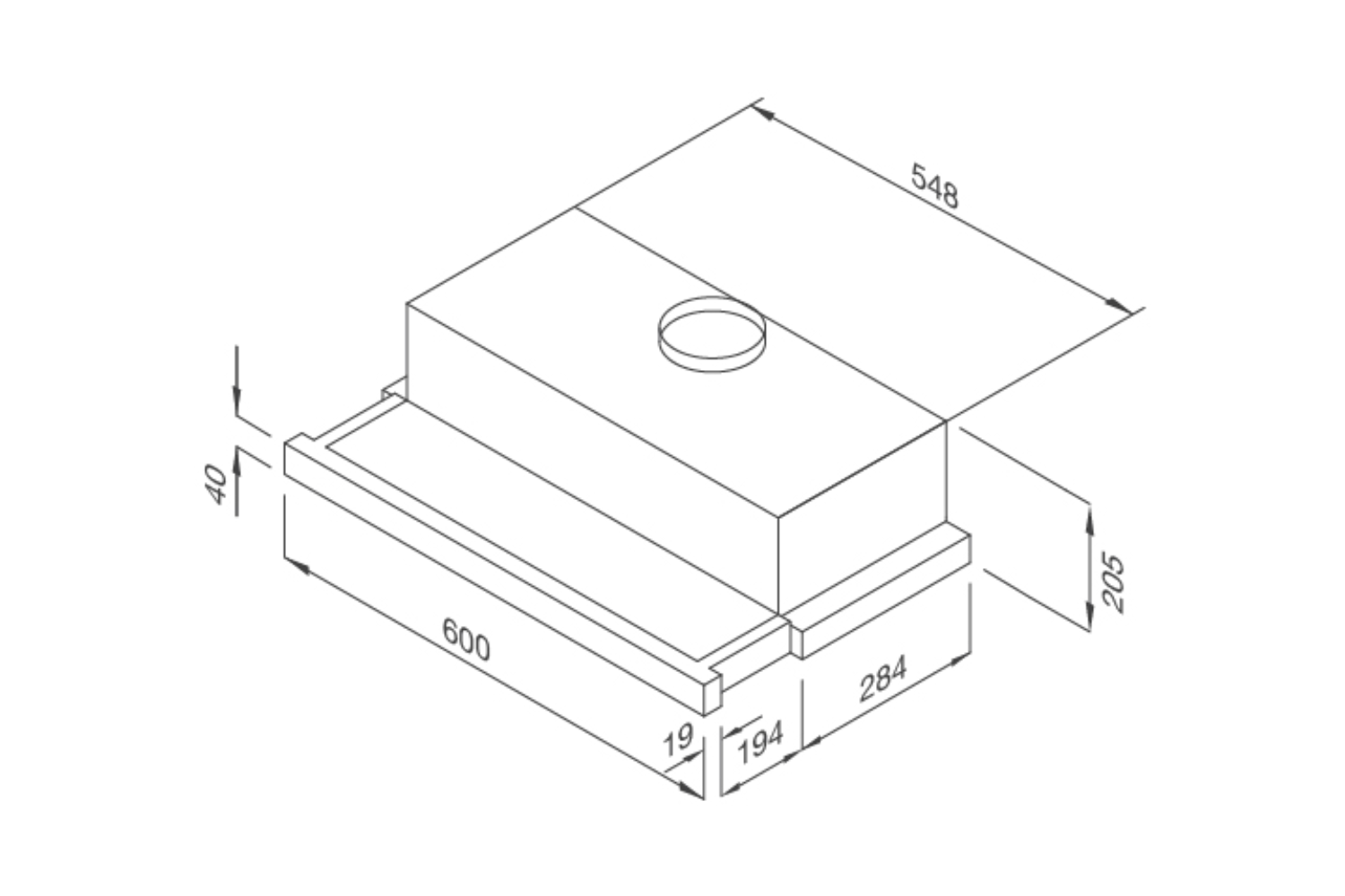 Máy hút mùi âm tủ Malloca MH 60BTC | 60 cm
