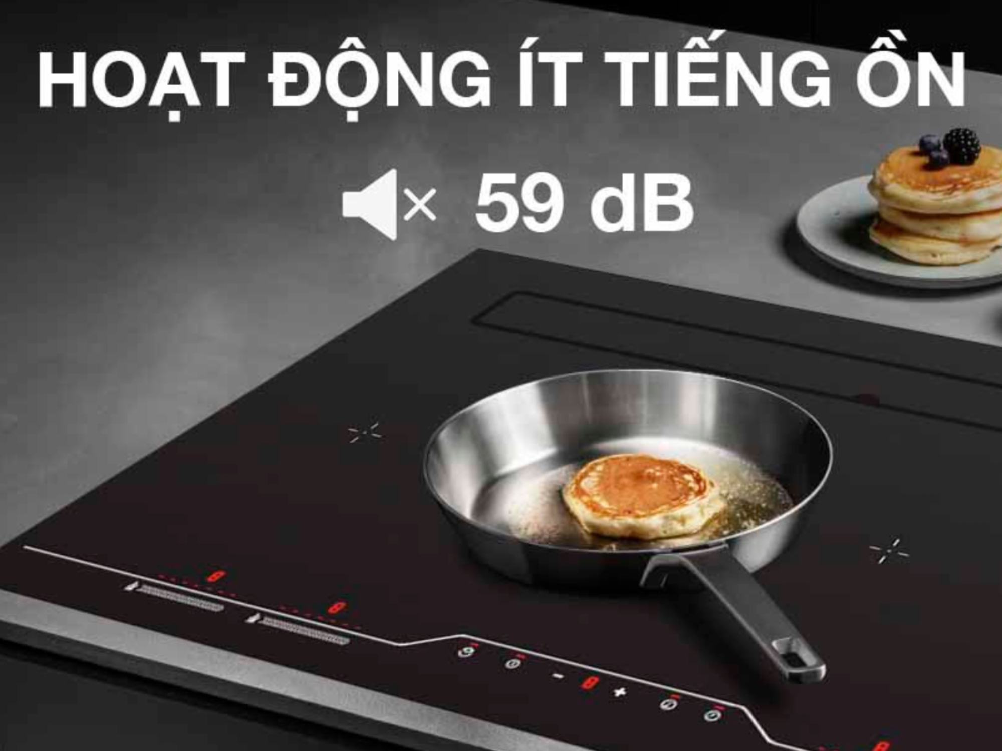 Bếp Từ Hút Mùi Malloca HIH-904 SLIM | 04 Vùng Nấu Ghép Nối