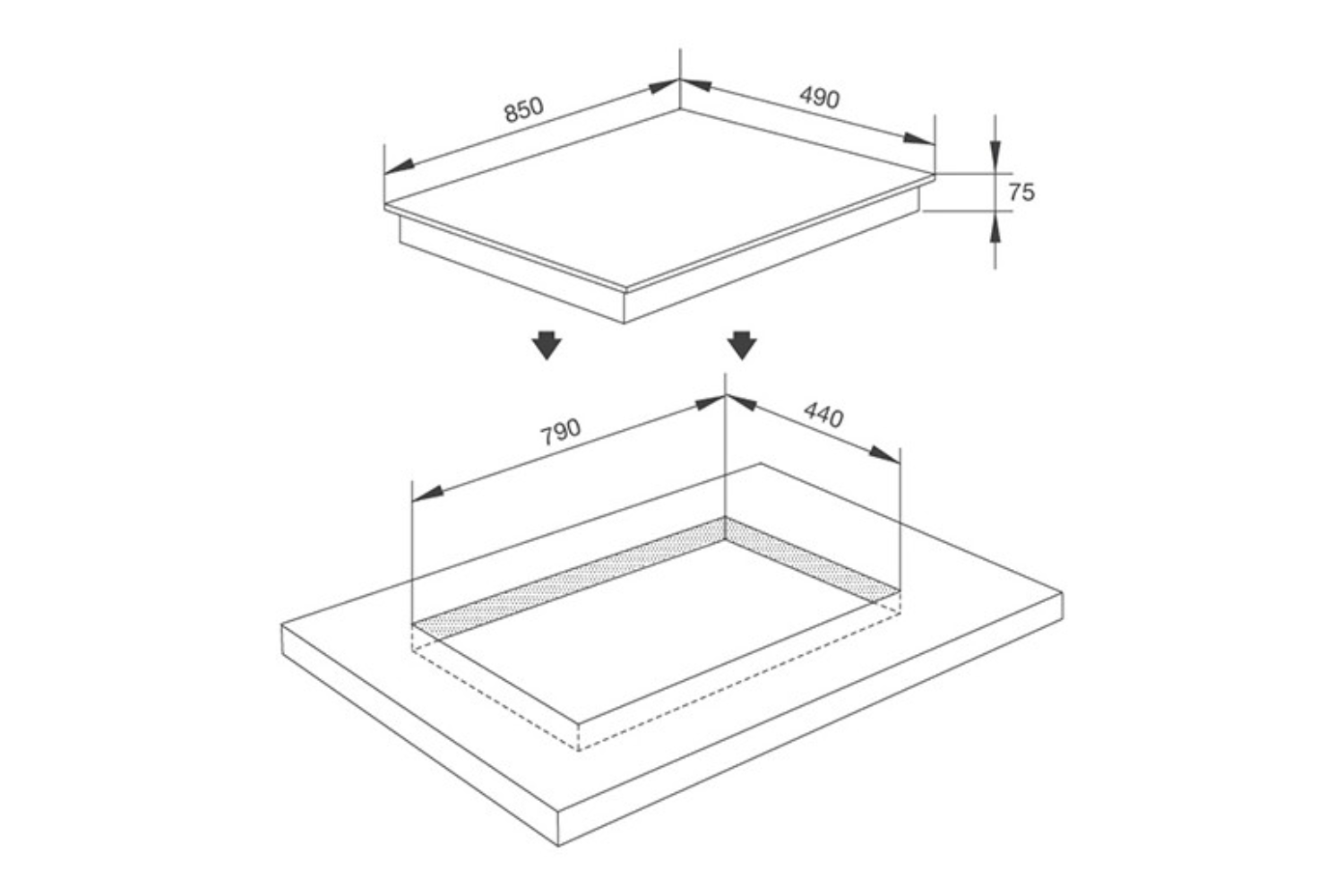 Bếp Gas Malloca AS 930L - Bếp Âm 03 Vùng Nấu