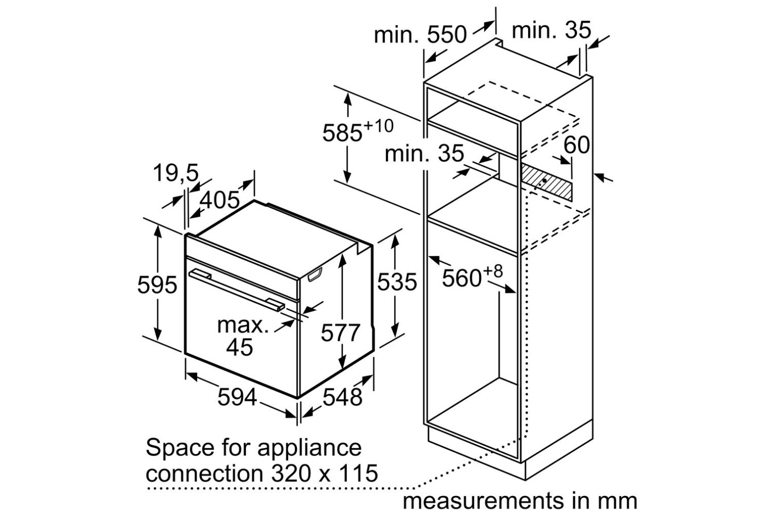 Lò Nướng Bosch HBG633BB1B Series 8 | Lắp Âm 71 Lít
