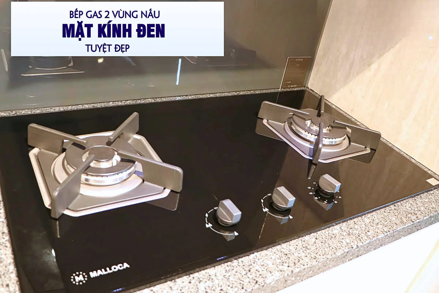 Bếp Gas Đôi Malloca AS 9602B - Bếp Âm 02 Vùng Nấu