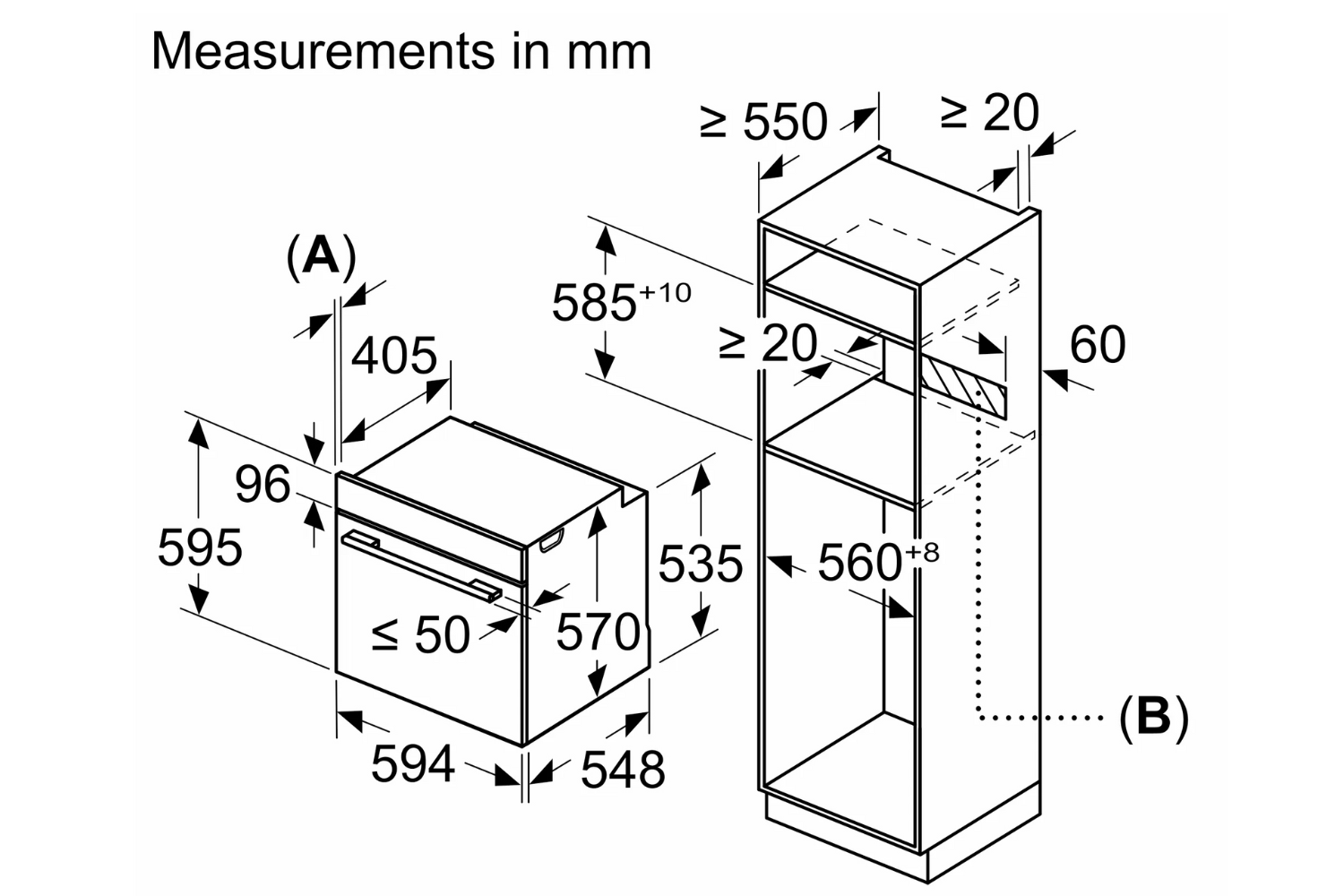 Lò Nướng Bosch HBA5570S0B Series 6 | Lắp Âm 71 Lít