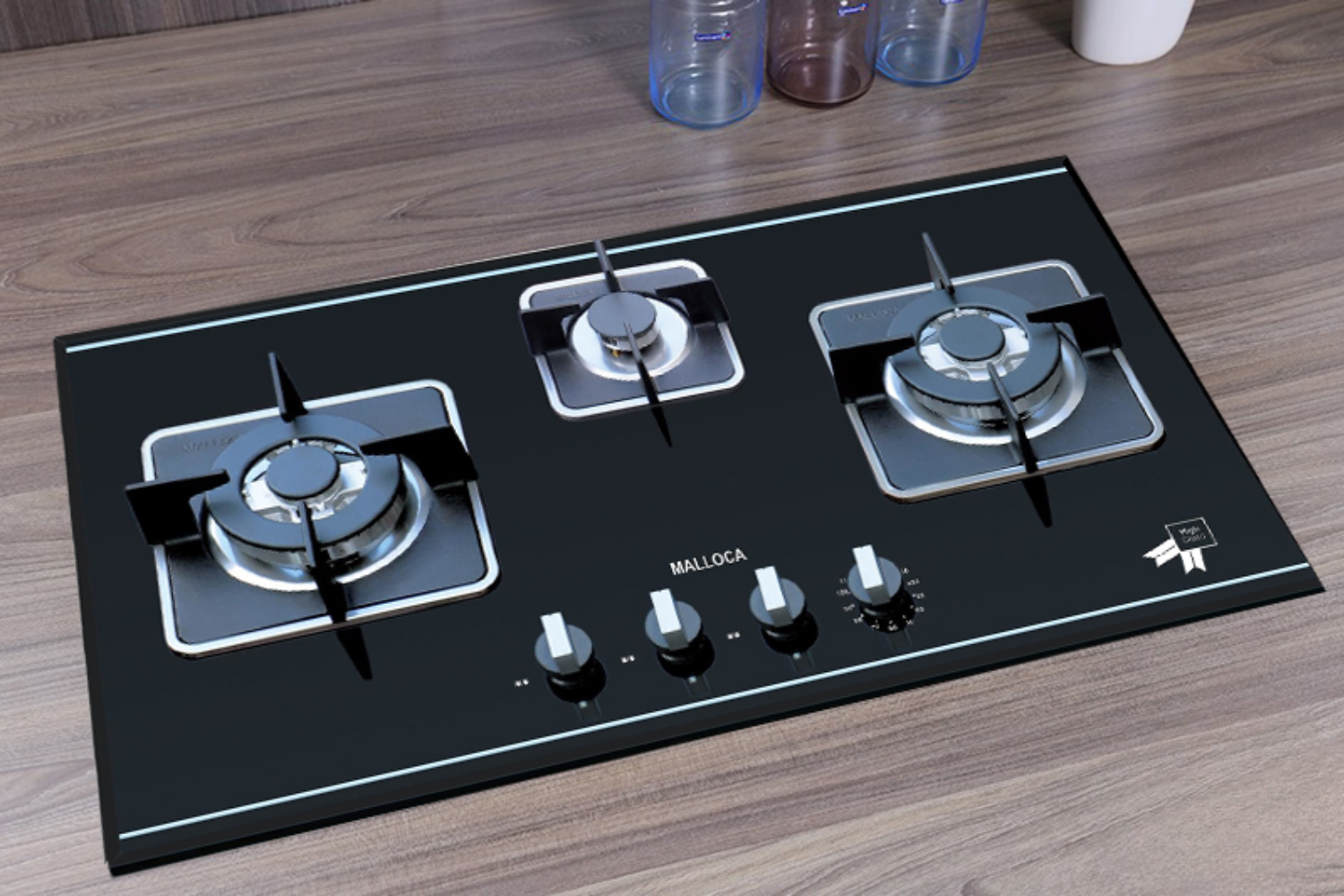Bếp Gas Malloca AS 9403B - Bếp Âm 03 Vùng Nấu