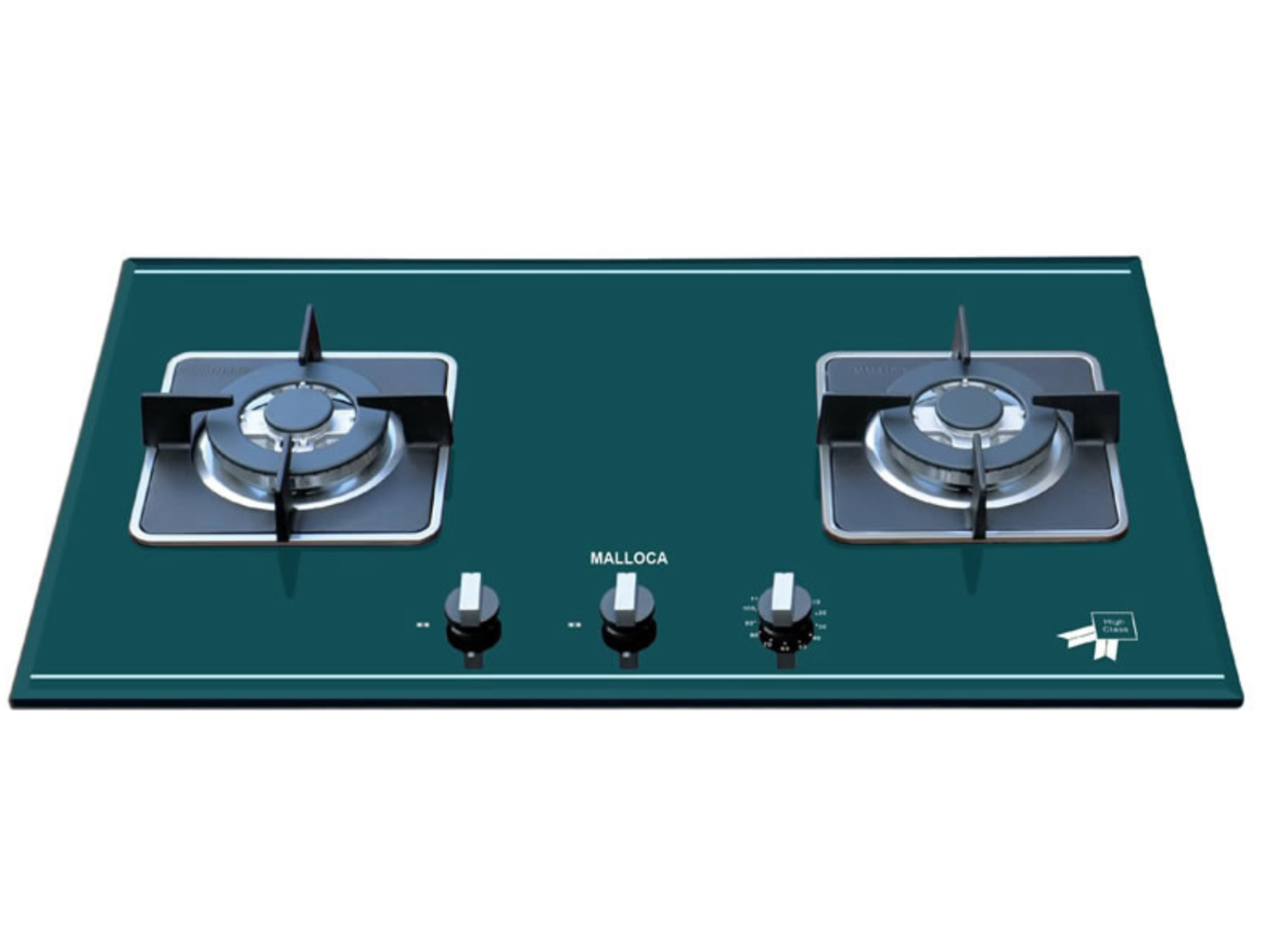 Bếp Gas Đôi Malloca AS 9402G (Màu Xanh Rêu) - Bếp Âm 02 Vùng Nấu