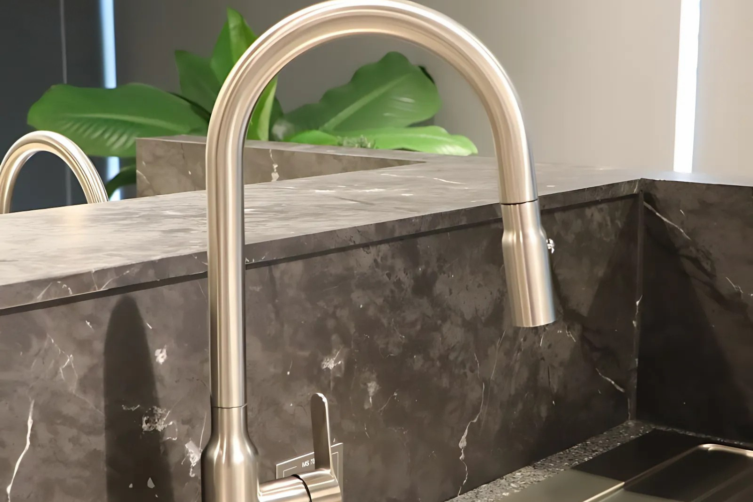 Vòi Rửa Bát Nóng Lạnh Dây Rút Malloca K046-SS | Inox 304