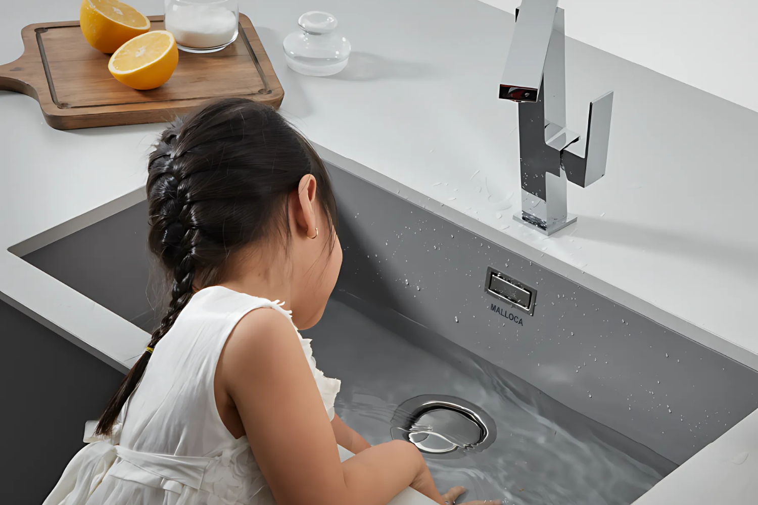 Chậu Rửa Bát 1 Hố Bằng Đá Granite Malloca ZEN K-13073